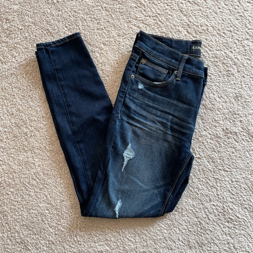 Express mid rise jean leggings